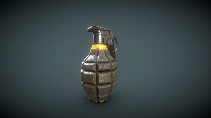 Fragmentation Grenade 3D Model