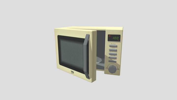PSX/LowPolly Microwave 3D Model