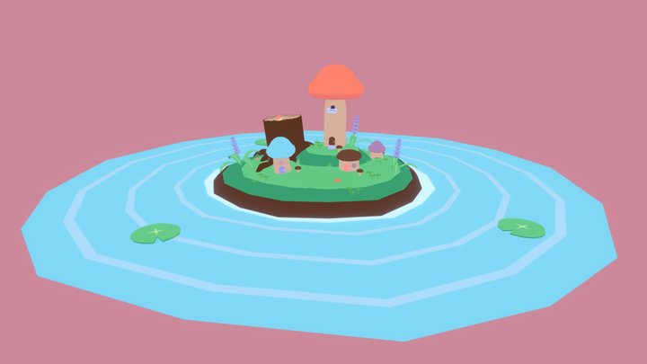 Fantasy Island 3D Model