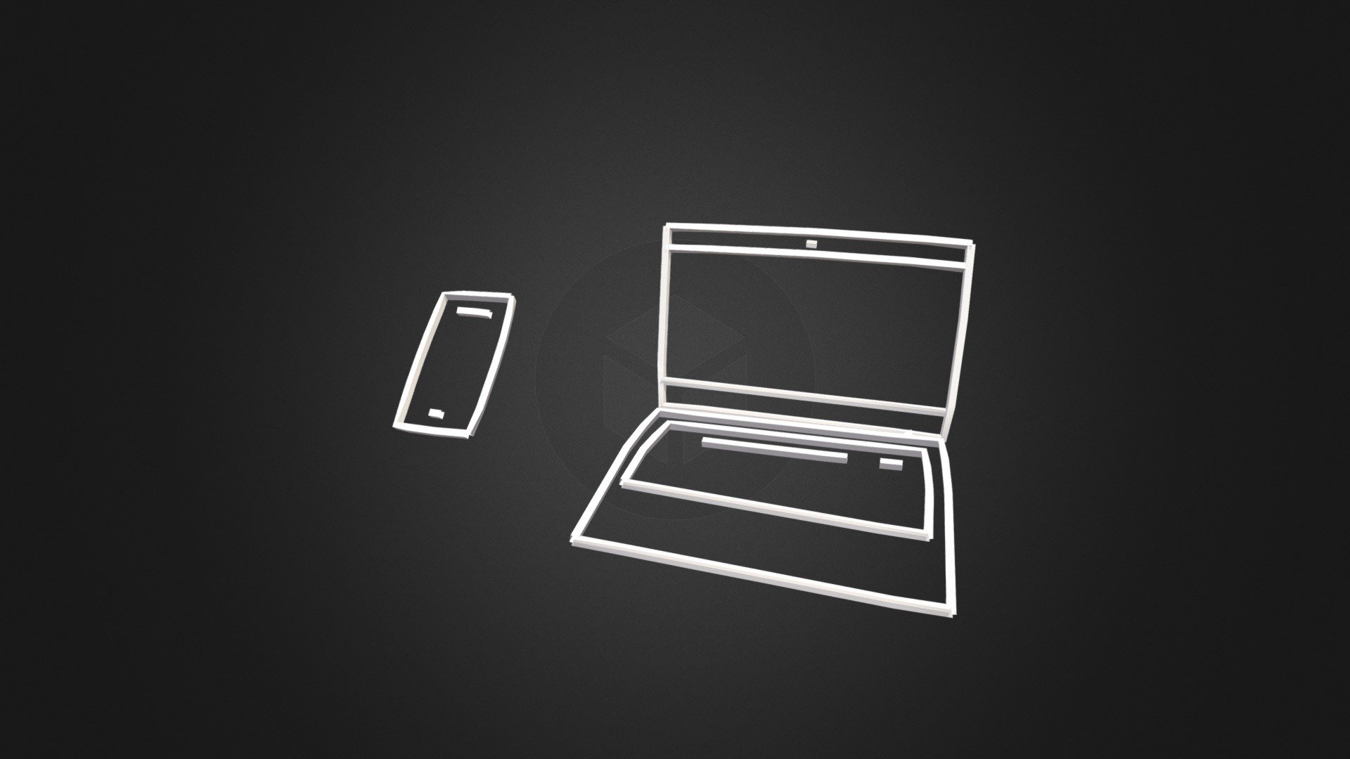 laptop i tel - 3D model by sebii [deb82eb] - Sketchfab