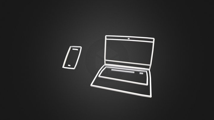 laptop i tel 3D Model