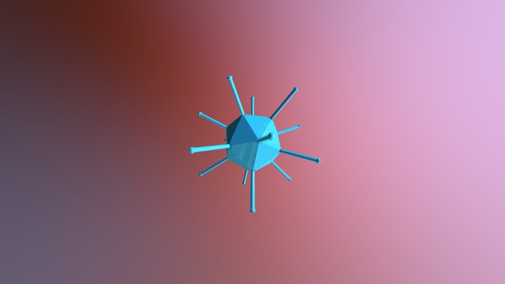 Basic structure of a Icosahedral virus 3D Model