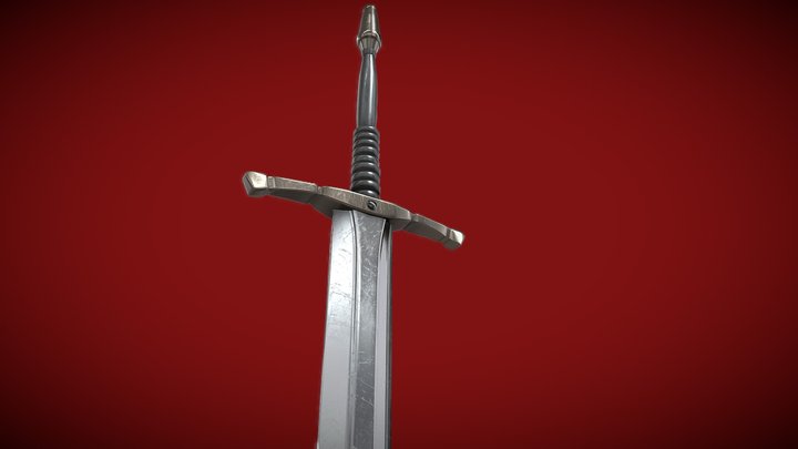 Straight Long Sword 3D Model