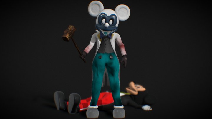 Mascot Photo-Negative Mickey 3D Model