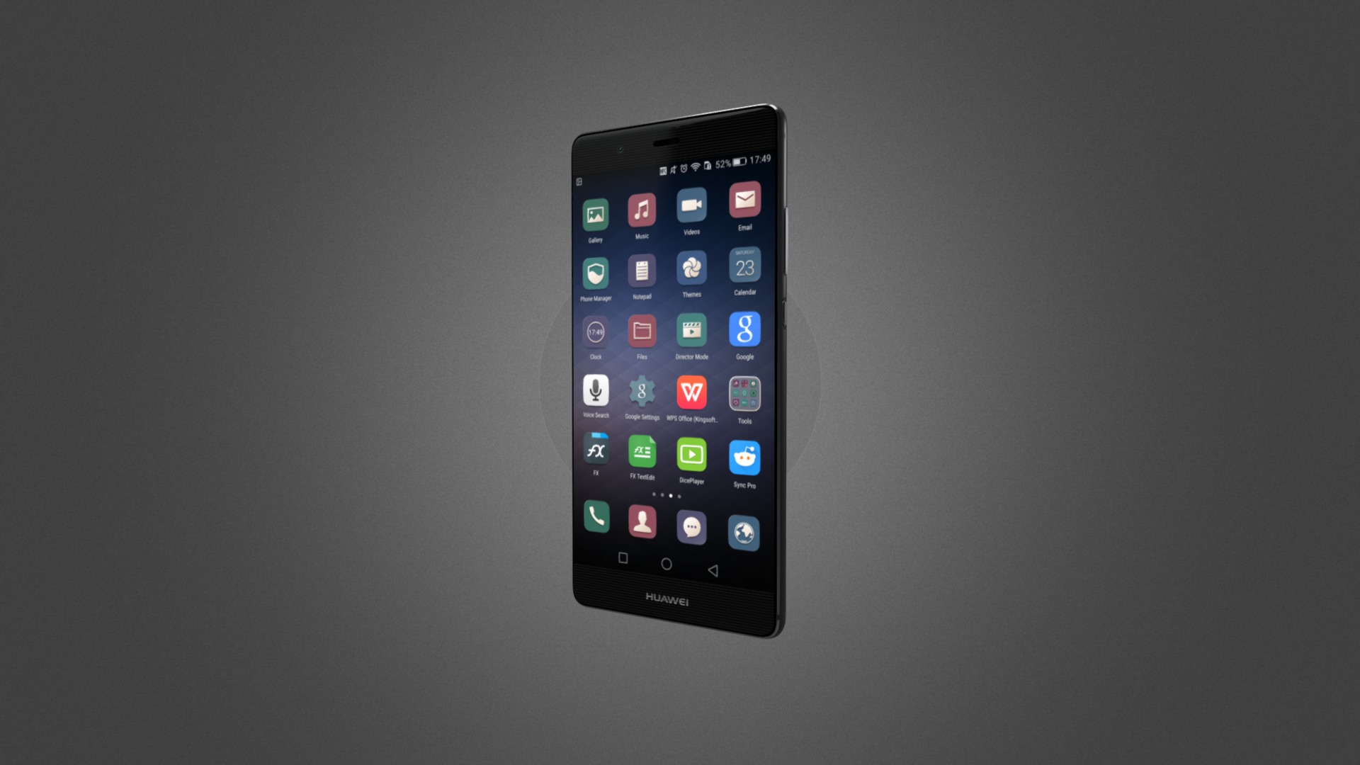 3D model Huawei P9 Plus for Element 3D - This is a 3D model of the Huawei P9 Plus for Element 3D. The 3D model is about a black smartphone with a white background.