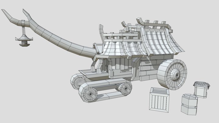 Beetle Horn Vehicle WIP 3D Model