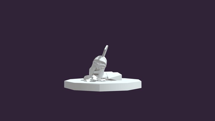 Spartan Helmet_ Project blockout 3D Model