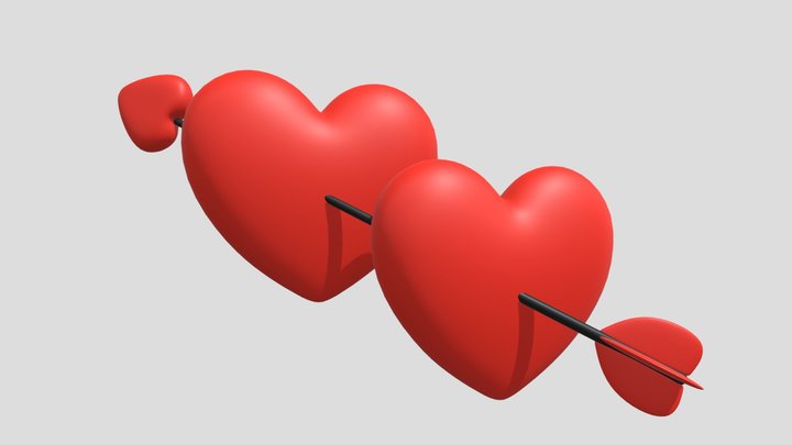 Heart With Arrow 3D Model