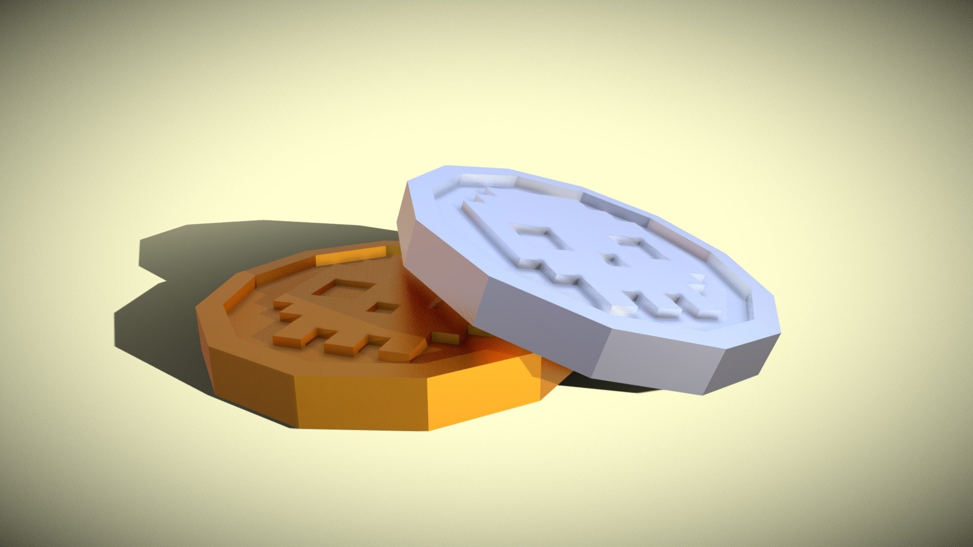 Pirate coin Low poly