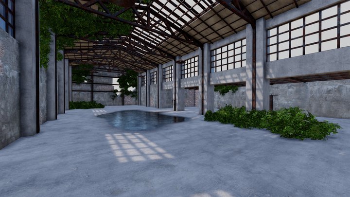 SHC Abandoned Factory Hall 3D Model