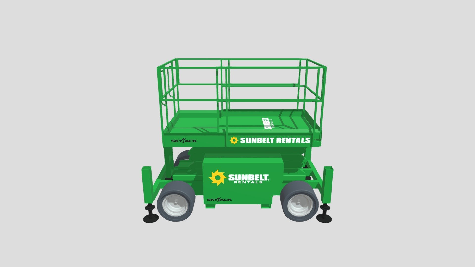 Sunbelt Rentals Diesel Scissor Lift SJ6832RT 3D model by bimstore (Revitspace) [dec1421