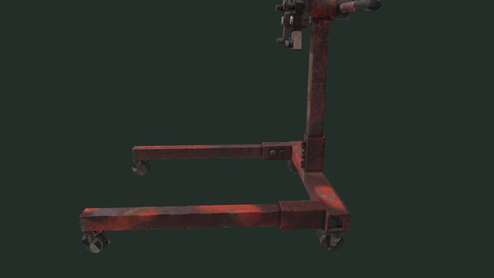 Well Used Engine Stand 3D Model