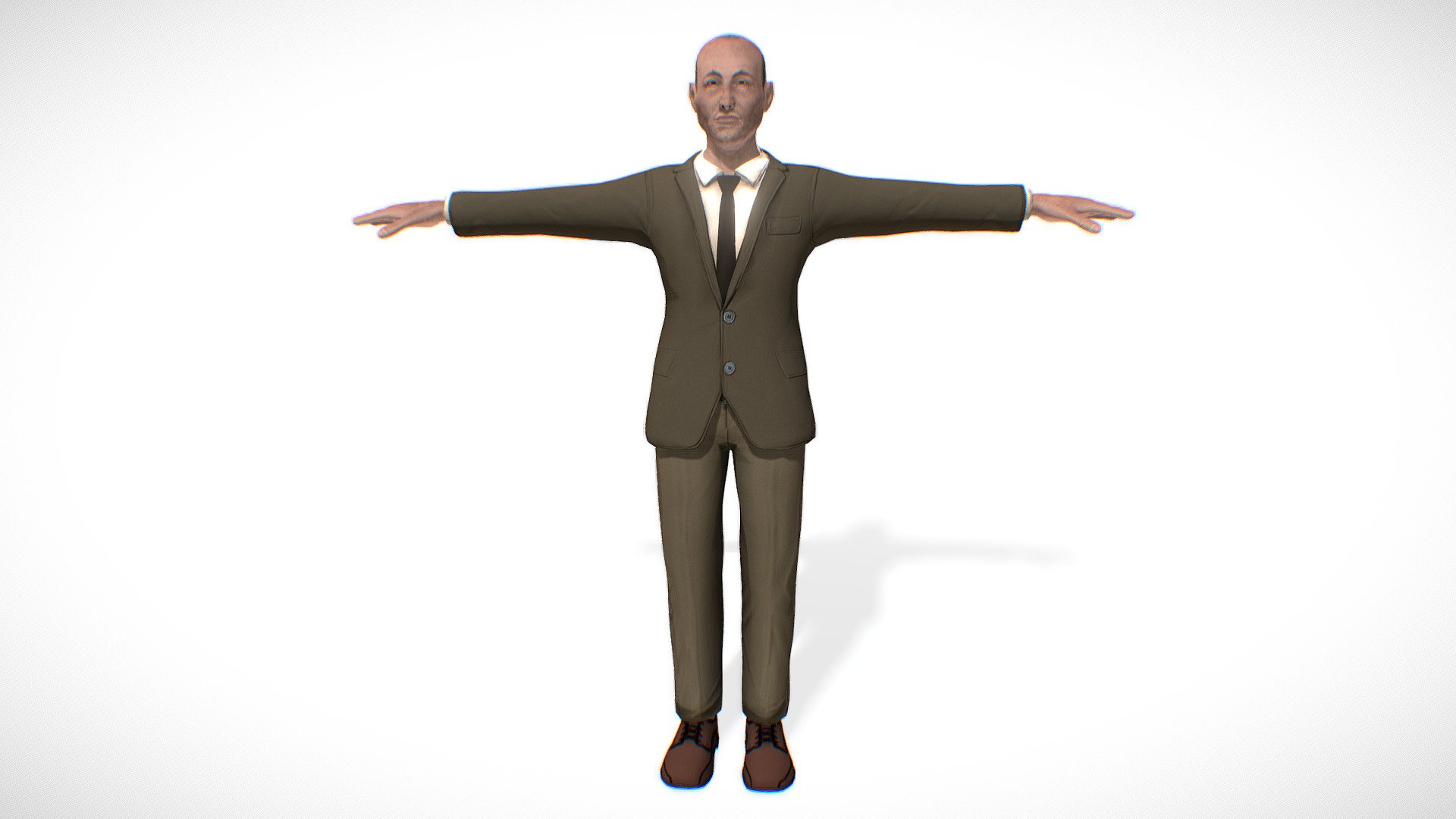 Old Business Man ( Rigged ) — Sketchfab embed 3D viewer
