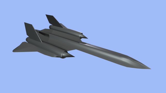 SR-71 Blackbird (Untextured) 3D Model