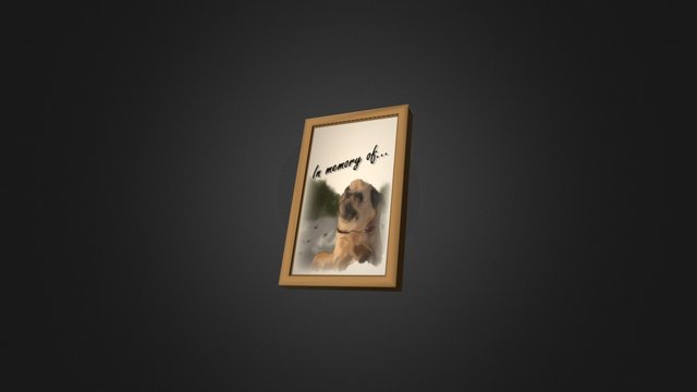 Pug Life Picture 3D Model