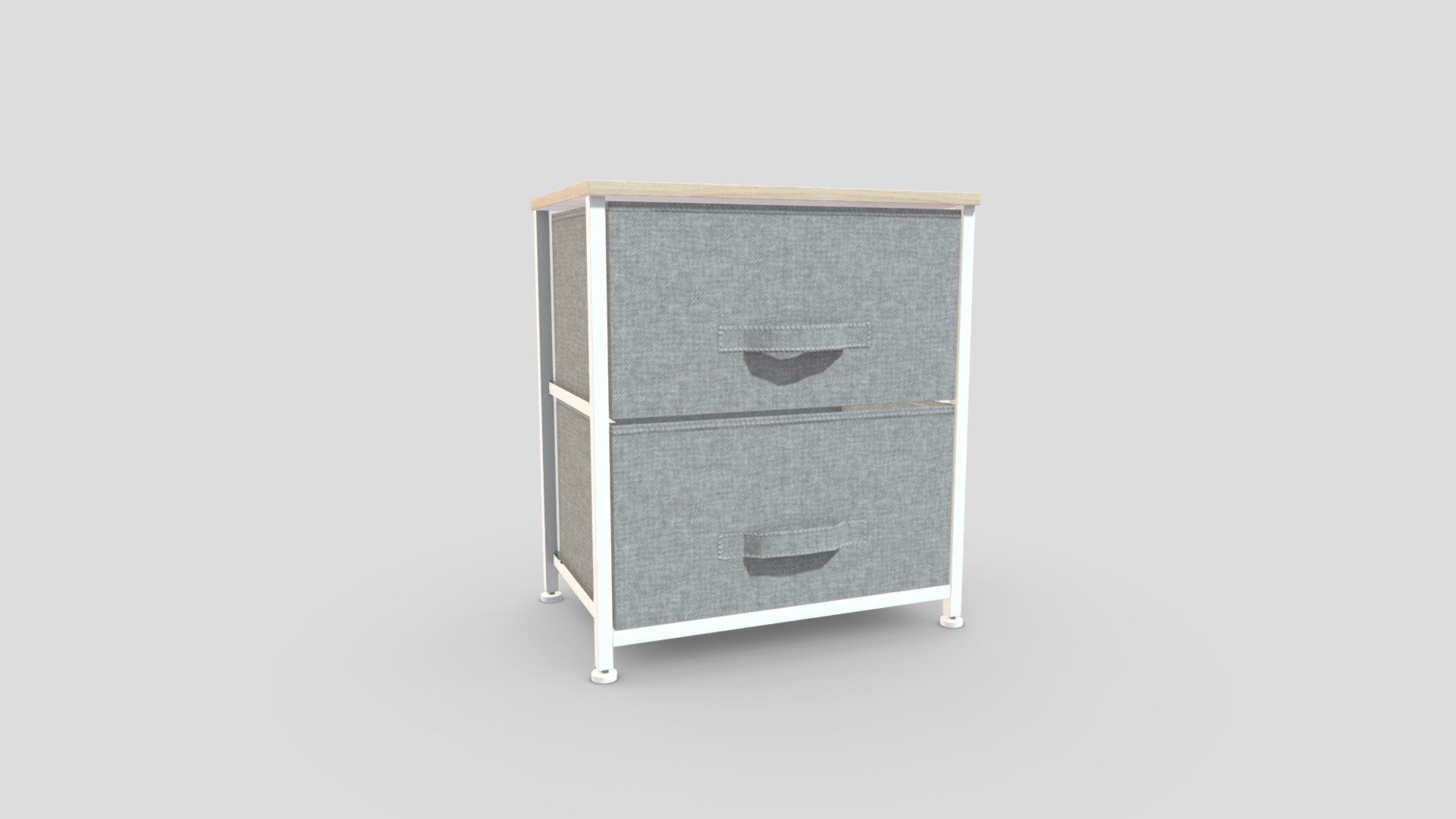 Rich fabric chest of drawers 2 tiers Buy Royalty Free 3D model by