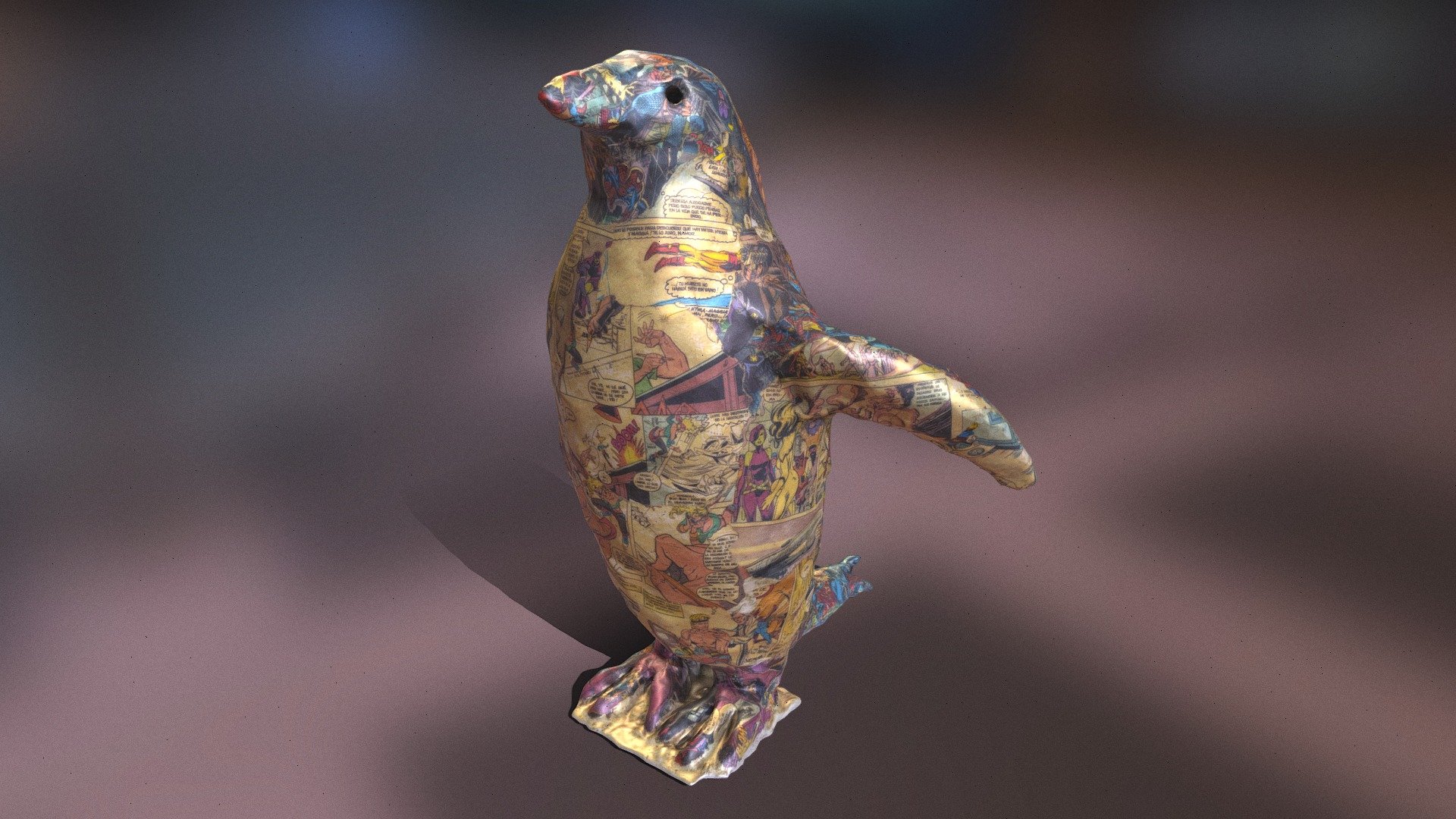 Penguin — Sketchfab embed 3D viewer