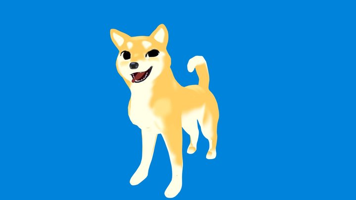 Shiba inu - Dogboard 3D Model