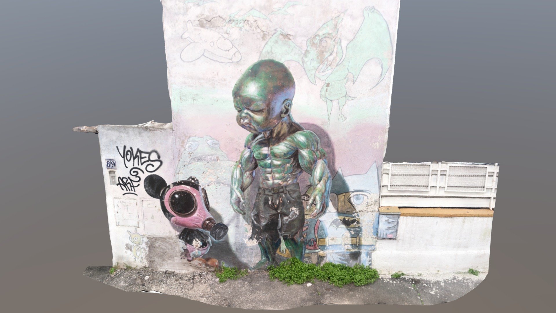 Ron English's artwork in Rome