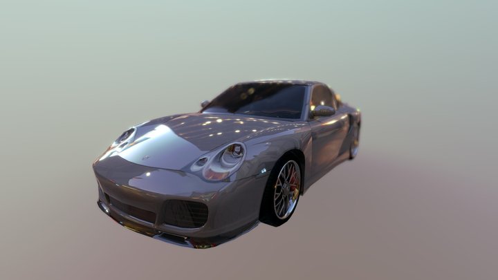 Low poly Porsche 3D Model
