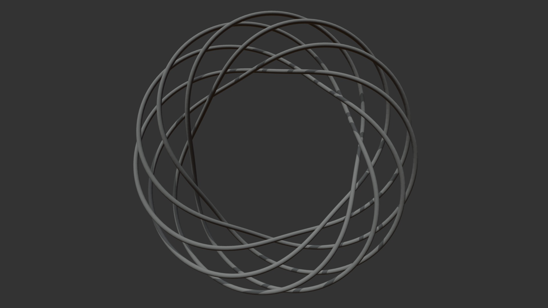 3D model Torus knot 6,11 r=0.5 - This is a 3D model of the Torus knot 6,11 r=0.5. The 3D model is about a circular object with a circle in the middle.