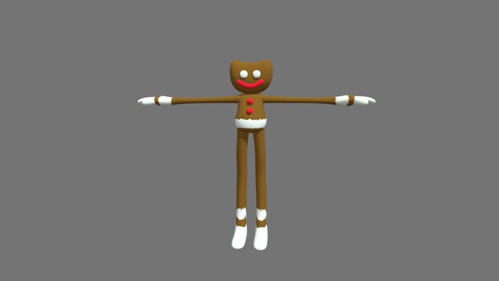 Project playtime Gingerbread Huggy Wuggy 3D Model