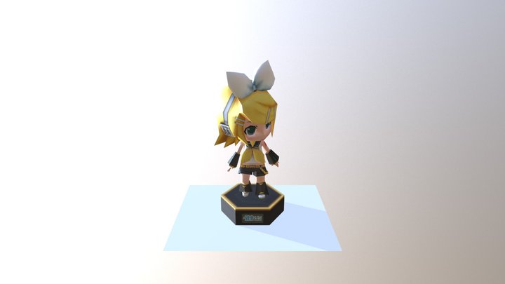 3DS - Hatsune Miku Project Mirai 2 - Rin Figure 3D Model