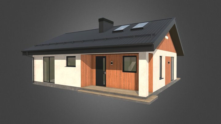 House №04 10.8 x 8.65 meters 3D Model