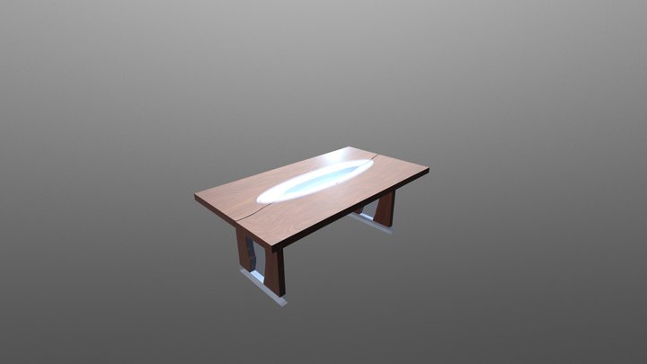 8ppl Dining Table 3D Model