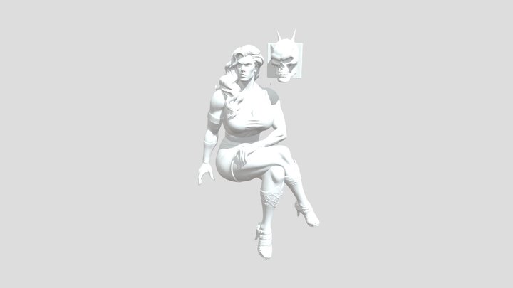 Heroine and Villain Portrait 3D Model