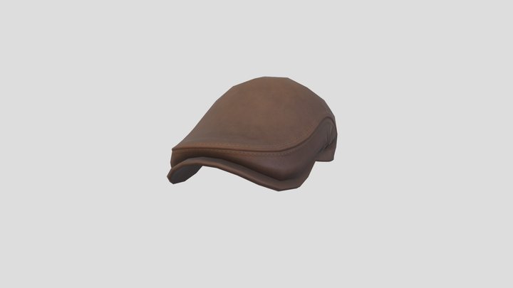 Leather Flat Cap 3D Model