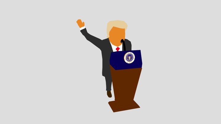 Donlad Teriffs, At The Podium 3D Model