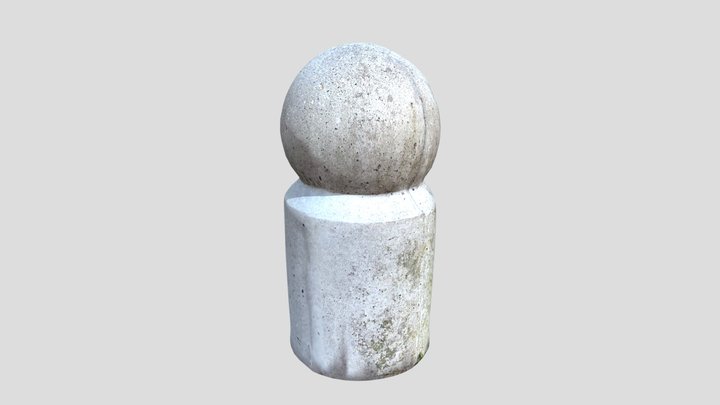 Small Barrier Pillar 3D Model