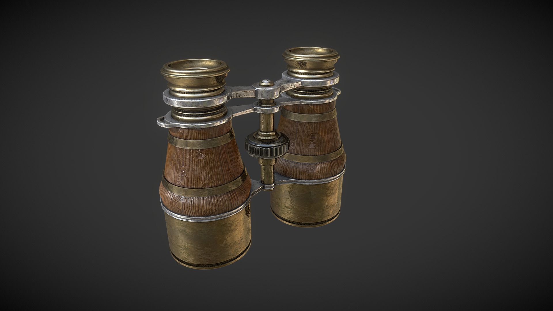 3D model Antique Binoculars - This is a 3D model of the Antique Binoculars. The 3D model is about a stack of coins.