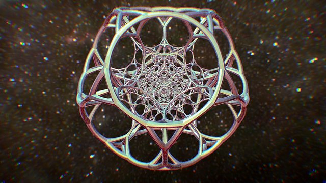 120 Cell 4D Geometry 3D Model