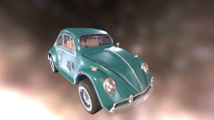 1963 Volkswagen Beetle Game Model 3D Model