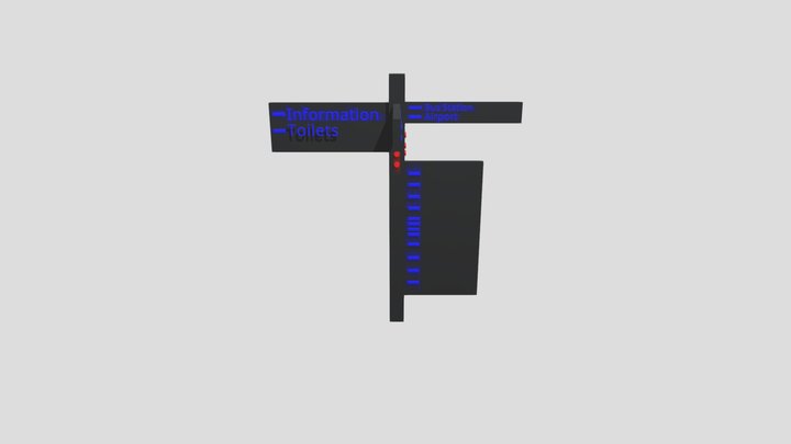 UNDERGROUND TRAIN SIGN HUB 3D Model