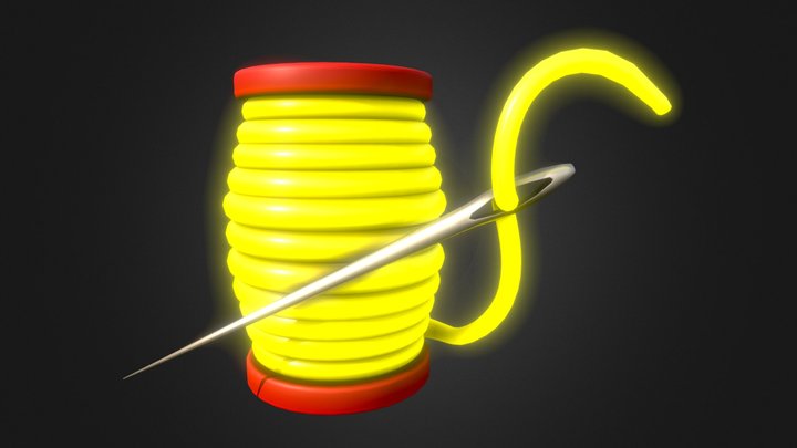 3D Stylized Thread 3D Model