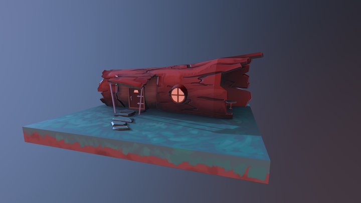 Log House 3D Model