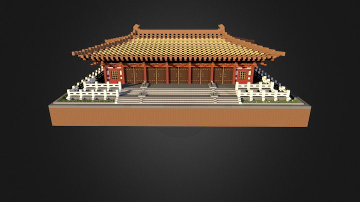 the Chinese building 3D Model
