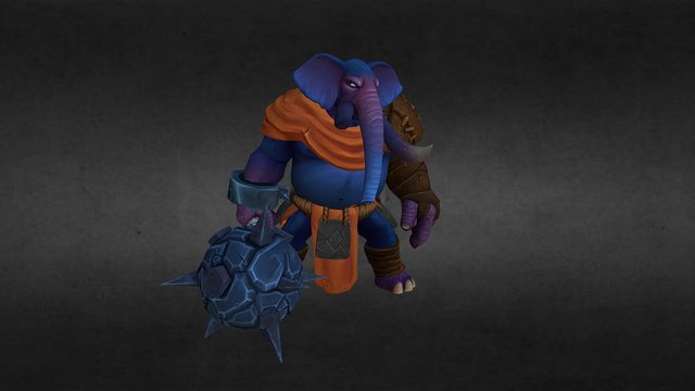 Elephant Warrior 3D Model