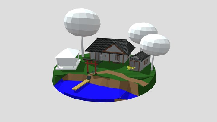 By The Ocean - WIP Diorama 3D Model