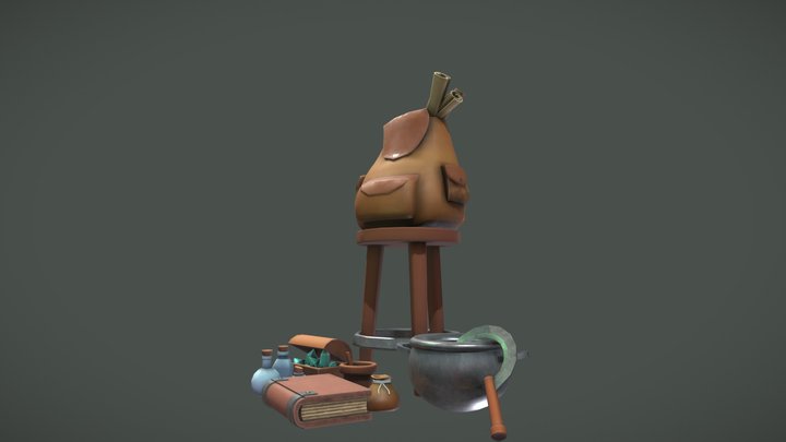 Herbalist Adventurer Kit #AdventureKitChallenge 3D Model
