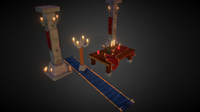 Table Scene 3D Model