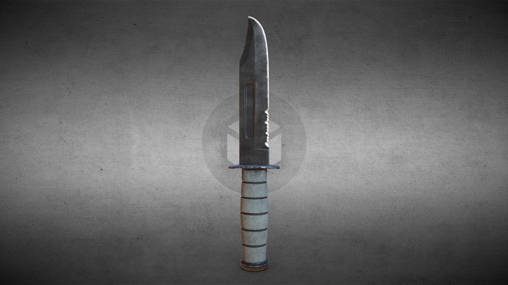 Combat Knife KA-BAR (3D HP) 3D Model