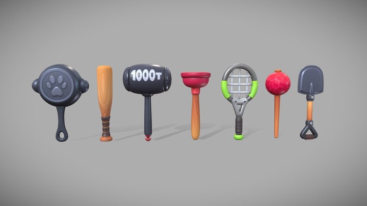 Party Animals (weapons) Fan Art 3D Model
