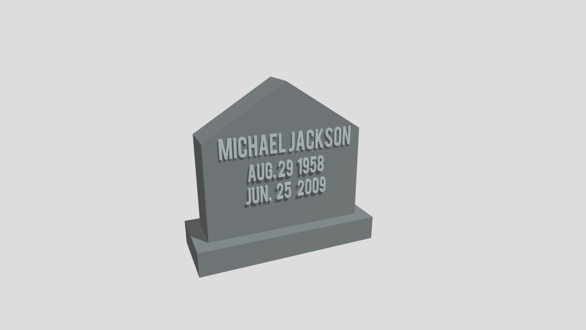 Michael Jackson Gravestone Download Free 3D model by tamoke2024