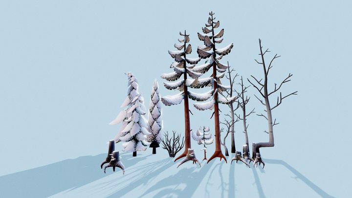 Snowy Trees - Cave Digger 2: Dig Harder 3D Model