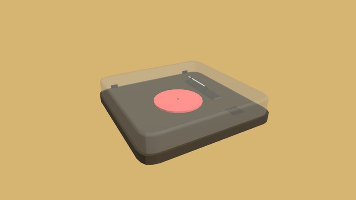 Record Player  Low-Poly 3D Model