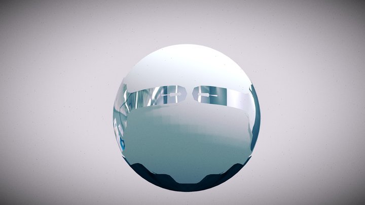 Simple space ball with steel 3D Model